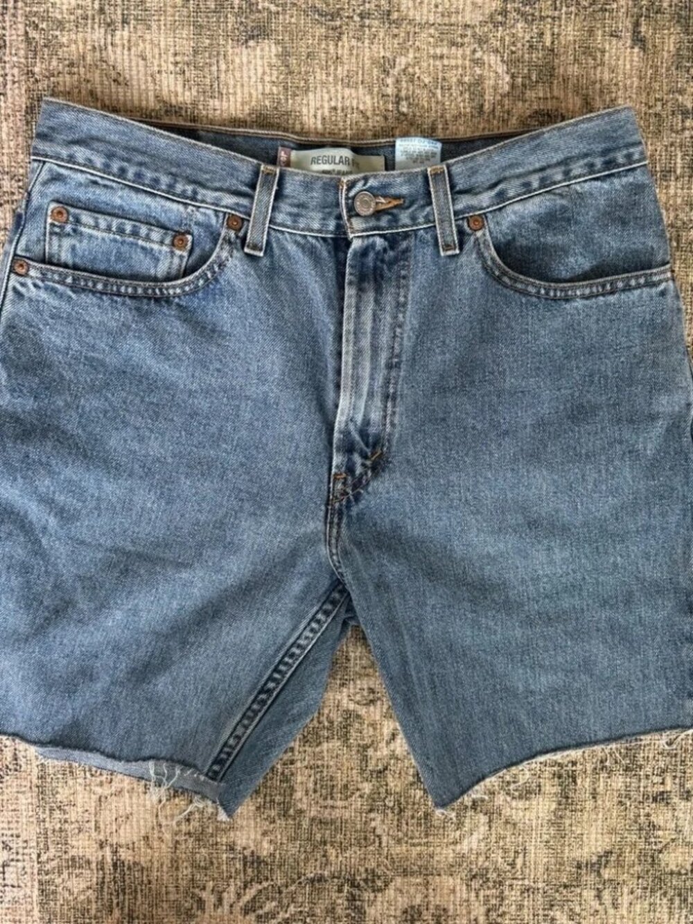 Levi's 505 Classic Blue Denim Shorts W33 L30 Jean Shorts Americana Summer Beach